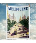 Linen Tea Towel | Melbourne Collins St